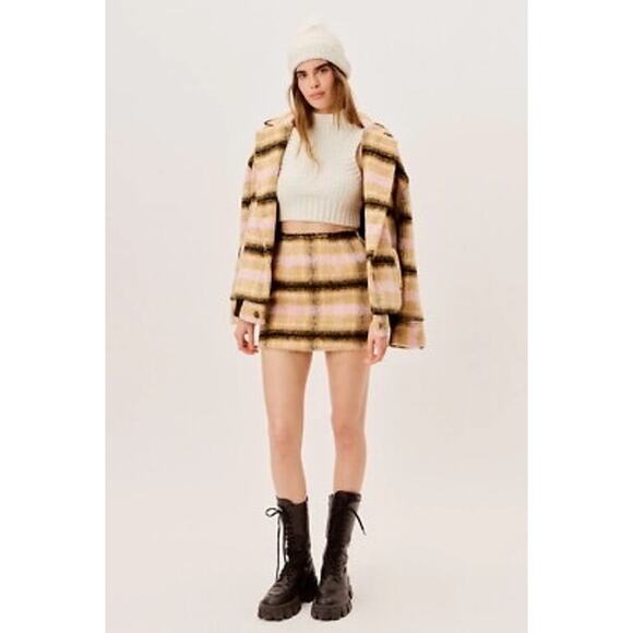 For Love & Lemons Women's Multicolor Plaid Print Rachel Jacket Size 1X - Picture 3 of 4